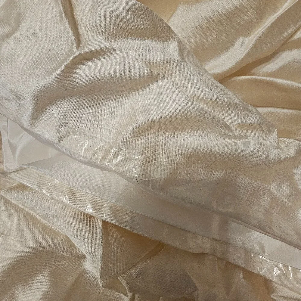 Peter Langer‎ Beige Satin Wedding Dress 10/12